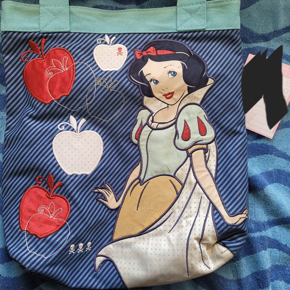 Vintage Disney Blue and Red Snow White Tote Bag